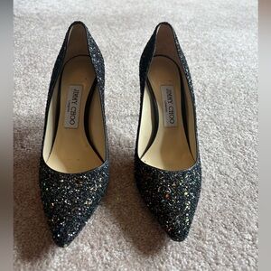 Jimmy Choo Pumps black sparkle- 6.5 US
EUC